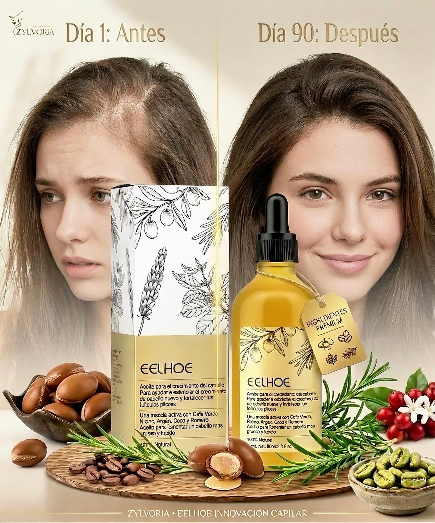 Veganic™ - Aceite Natural para el Crecimiento del Cabello
