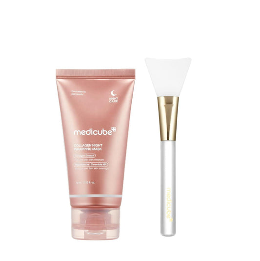 Mascarilla Facial Nocturna de colágena, con Brocha Gratis.